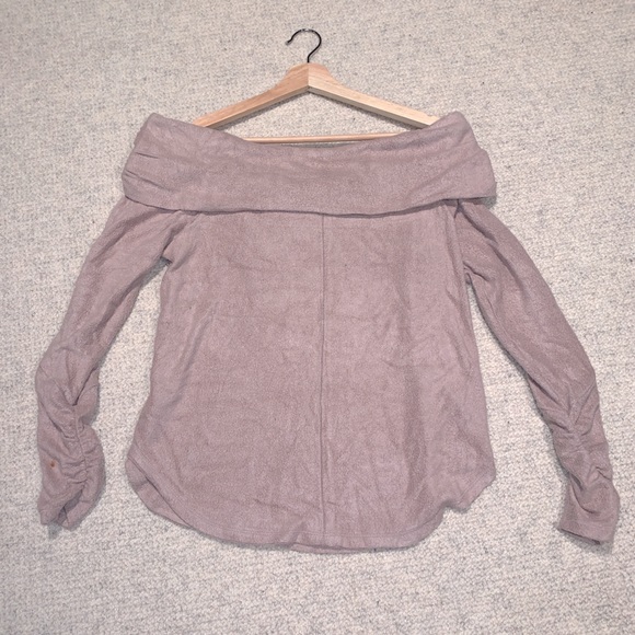 Free People Off the shoulder Nude cozy sweater - Picture 7 of 8